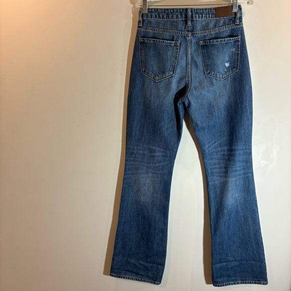 HIDDEN Sz 26 100% Cotton Denim Flare Leg Spot Distressing Jeans - Picture 9 of 11